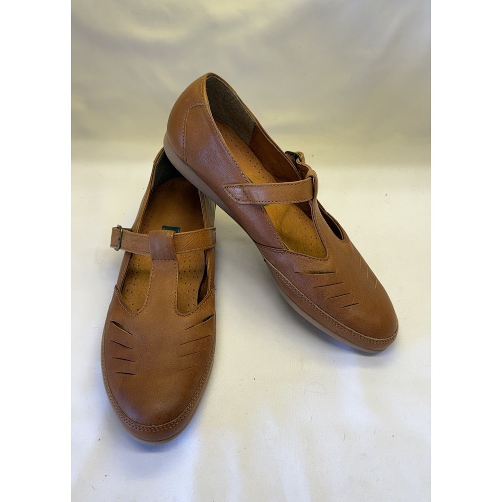 Med Brown Leather Rockport Comfort Mary Jane Casual Flats Size 7  W2895